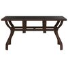 vidaXL Garden Table Brown and Black 140x70x70 cm Steel and Glass