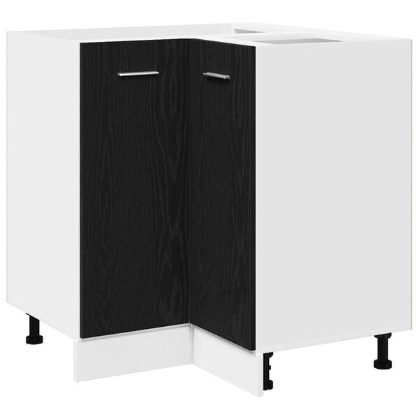 vidaXL Hanging Cabinet Black Oak 75.5 x 75.5 x 80.5 cm Engineered Wood