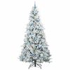 vidaXL Artificial Hinged Christmas Tree White 240 cm PE and PVC