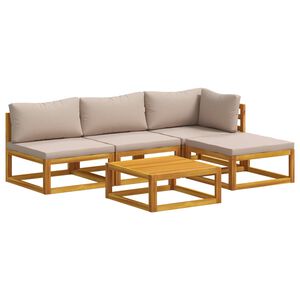 vidaXL Sofa Set 5 pcs Natural Solid Acacia Wood