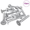 vidaXL Confirmat Screws 12 pcs Silver &Oslash;5 x 40 mm Metal