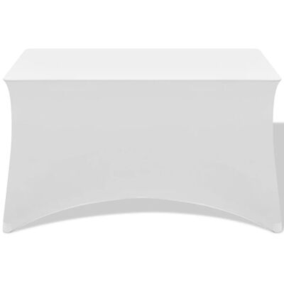 vidaXL Stretch Table Slipcovers 2 pcs 183x76x74 cm White