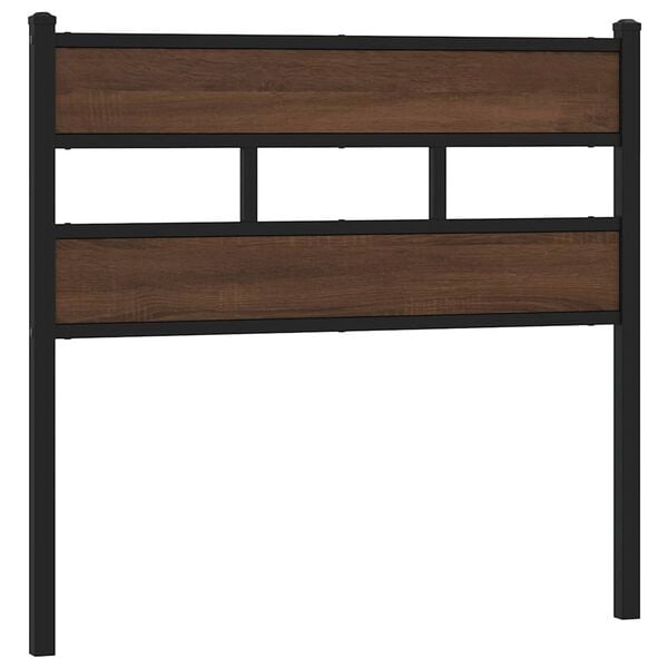 vidaXL Replace Headboard Brown Oak 90 cm Steel and Engineered Wood