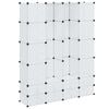 vidaXL Modular Storage | White | Plastic, Chromed Steel | 37x146x180.5 cm