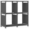 vidaXL Display Shelf | Grey | Steel, Fabric (100% Polyester) | 69 x 30 x 72.5 cm