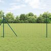 vidaXL Fence with Posts Green 1 x 10 m Steel