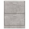 vidaXL Shoe Cabinet Concrete Grey 59x17x81 cm Engineered Wood