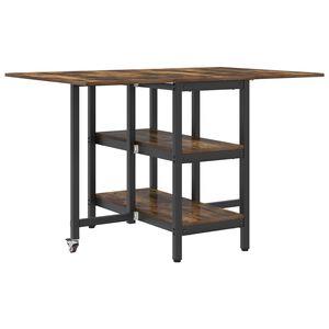vidaXL Dinning Table 122 x 80 x 76.5 cm Engineered Wood Smoked Oak