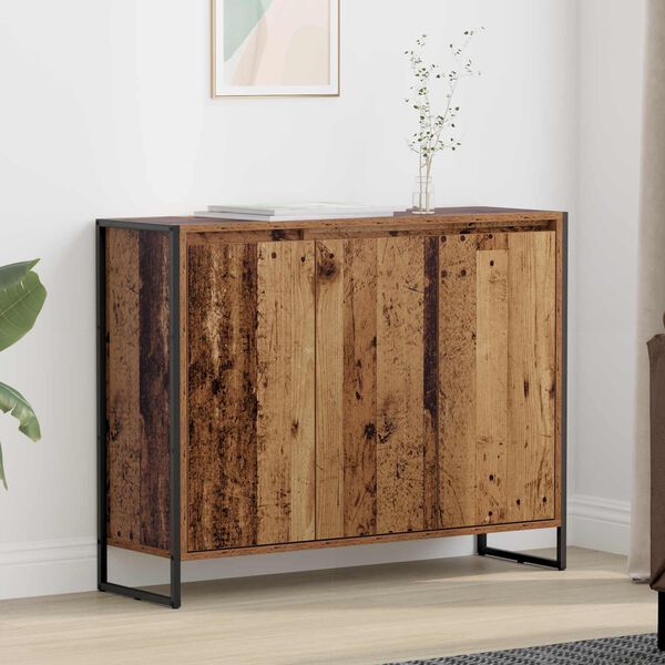 vidaXL Side Cabinet Old Wood 96.5 x 30 x 75 cm Engineered Wood