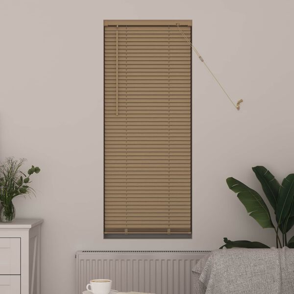 vidaXL Venetian Blind Manual Light Brown with Pattern 150 x 60 cm PVC