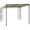 vidaXL Wall-mounted Gazebo 3x3 m Cream Fabric