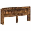 vidaXL Headboard Cabinet with Storage Smoked Oak 215 x 18.5 x 100 cm
