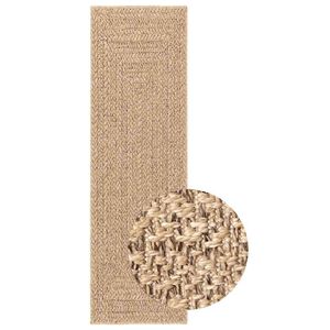 vidaXL Rug ZIZUR Beige 200x200 cm Jute Look Indoor and Outdoor