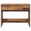 vidaXL Cosmetic Table with Drawer with Mirror Old Wood 100 x 45 x76 cm