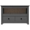 vidaXL TV Cabinet Grey 79x35x52 cm Solid Wood Pine
