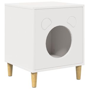 vidaXL Cat House White 42.5 x 40 x 53 cm Engineered Wood
