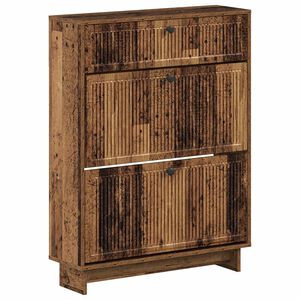 vidaXL Shoe Cabinet EDE 78 x 24 x 103 cm Engineered Wood Old Wood