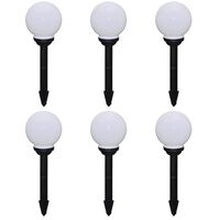 vidaXL Outdoor Pathway Lamps 6 pcs LED 20 cm with Ground Spike