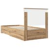 vidaXL Bed Frame with Drawer Artisan Oak 90 x 190 cm Engineered Wood