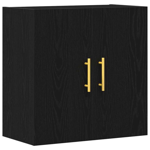vidaXL Wall-mounted Cabinet Black Oak 60 x 31 x 70 cm Engineered Wood