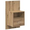 vidaXL Headboard with Cabinet 3 pcs Artisan Oak Engineered Wood