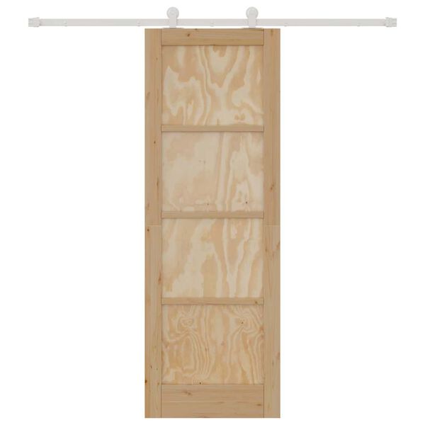 vidaXL Sliding Door ORKDAL Brown 73.5 x 211 cm Solid Pine Wood