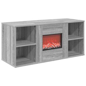 vidaXL Electric Fireplace Grey Sonoma 100 x 37 x 45.5 cm