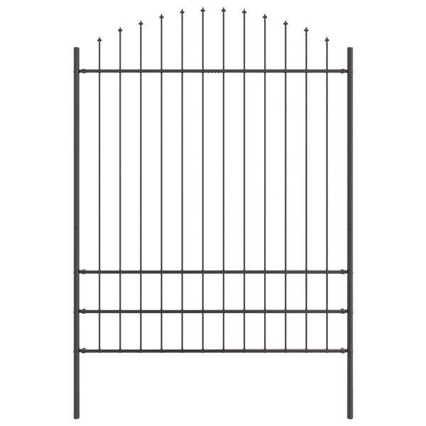 vidaXL Garden Fence 8 pcs Grey 170 x 225 cm Powder-Coated Steel