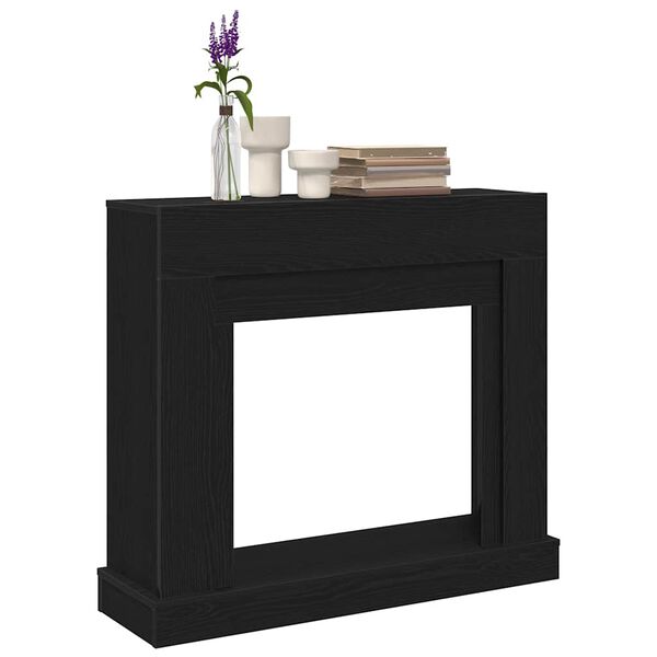 vidaXL Fireplace Surround Black Oak 100x30x87.5 cm Engineered Wood