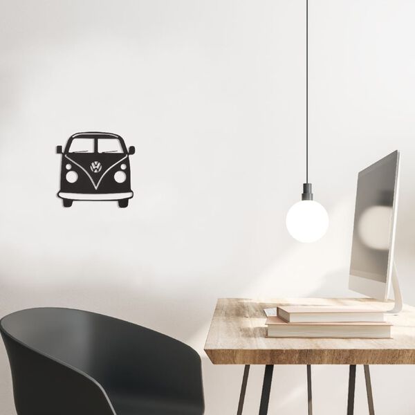 Homemania Wall Decoration Mini Van 32x36 cm Steel Black