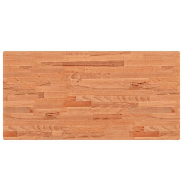 vidaXL Bathroom Countertop 100x50x4 cm Solid Wood Beech