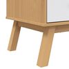 vidaXL Highboard OLDEN White and Brown 85x43x125 cm Solid Wood Pine
