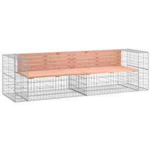 vidaXL Garden Bench Gabion Design 244x71x65.5 cm Solid Wood Douglas