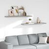 vidaXL Floating Wall Shelves 2 pcs Concrete Grey 120x23.5x3.8 cm MDF