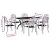 vidaXL 7 Piece Garden Dining Set White Cast Aluminium