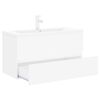 vidaXL Sink Cabinet with Built-in Basin White Engineered Wood