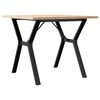 vidaXL Dining Table Y-Frame 90x90x75.5 cm Solid Wood Pine and Steel