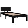 vidaXL Bed Frame without Mattress Black 75x190cm Small Single