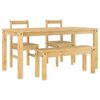vidaXL 4 Piece Dining Set PANAMA Solid Wood Pine
