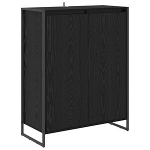 vidaXL Shoe Cabinet Black Oak 79 x 36 x 100 cm Engineered Wood