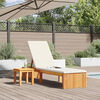 vidaXL Sun Lounger Reclining Brown 200 x 55 x 94cm Solid Acacia wood