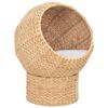 vidaXL Cat Basket | Natural | Seagrass, Wood | Small | Removable Covers