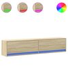 vidaXL TV Wall Cabinet with LED Sonoma Oak 180x31x38 cm