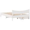vidaXL Bed Frame with Drawers White 120x200 cm Solid Wood Pine