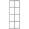 vidaXL Sliding Door Aluminium and ESG Glass 76x205 cm Black