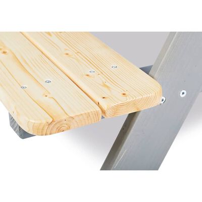 Pinolino Kid's Picnic Table with Benches Nicki für 4 Wood Grey