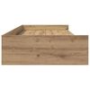 vidaXL Bed Frame with Drawer Artisan Oak 90 x 200 cm Engineered Wood