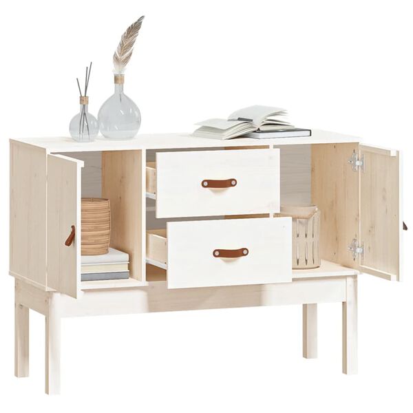 vidaXL Sideboard White 110x40x78 cm Solid Wood Pine