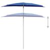 vidaXL Garden Half Parasol with Pole 180x90 cm Azure Blue