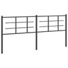vidaXL Metal Headboard Black 200 cm